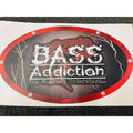 Bass Addiction Red Textured Sticker